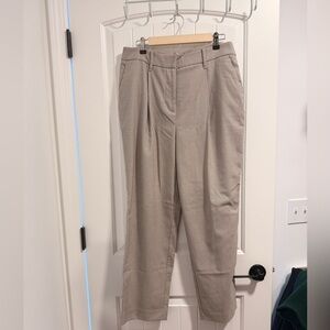 Nine West Houndstooth Straight Trousers in Beige and Black